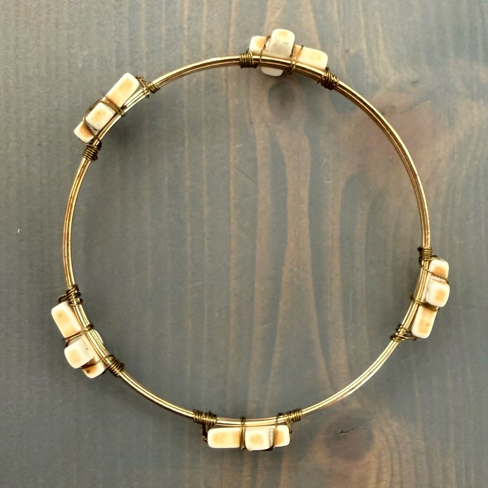 Handcrafted Wire Bangle Bracelet - image 2